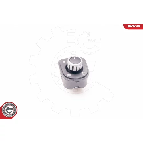 Spínač, nastavenie vonkajších spätných zrkadiel ESEN SKV 37SKV607 - obr. 1