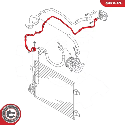 Vedenie vysokého tlaku klimatizácie ESEN SKV 43SKV534