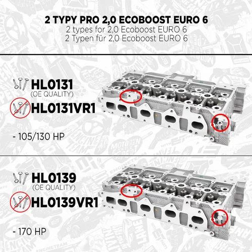 Hlava valcov motora ET ENGINETEAM HL0131VR1 - obr. 1