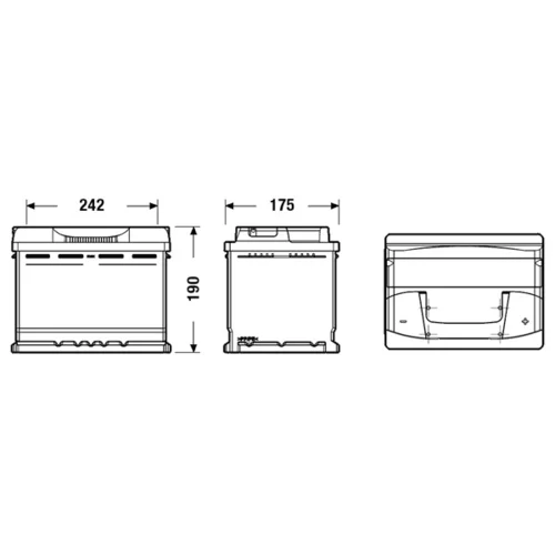 Štartovacia batéria EXIDE EB620 - obr. 1