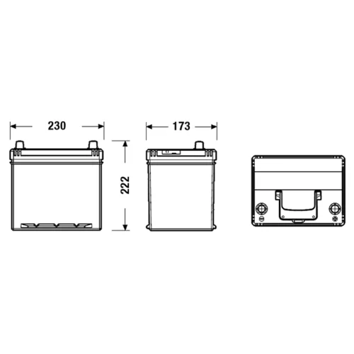 Štartovacia batéria EXIDE EB604 - obr. 1