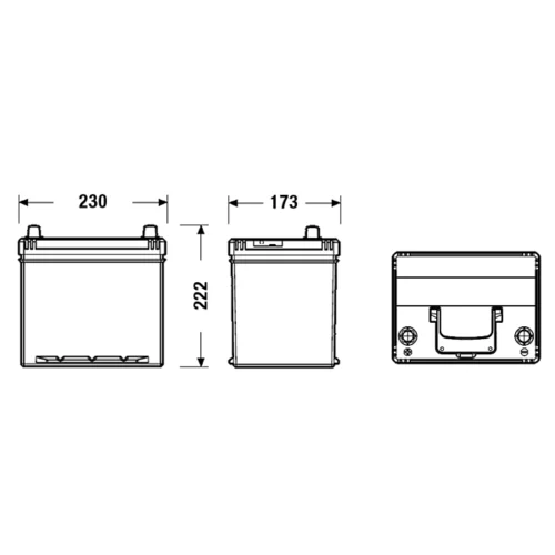 Štartovacia batéria EXIDE EB605 - obr. 1