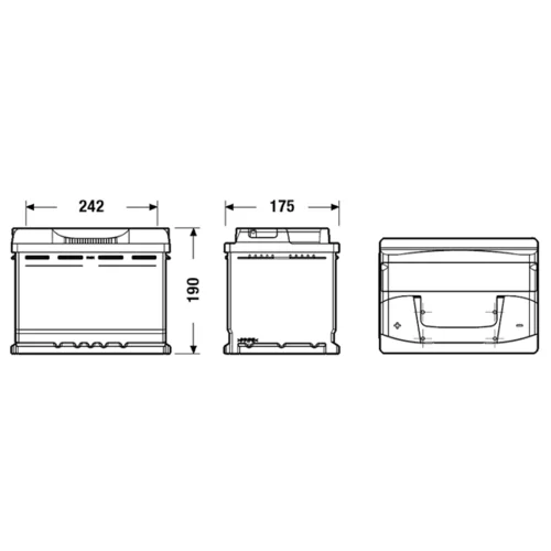 Štartovacia batéria EXIDE EB621 - obr. 1