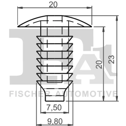 Príchytka ozdobnej/ochran. lišty FA1 11-10005.5 - obr. 1