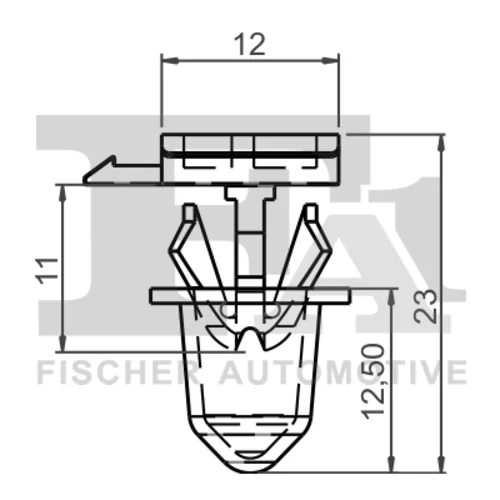 Príchytka ozdobnej/ochran. lišty FA1 11-40115.5 - obr. 1