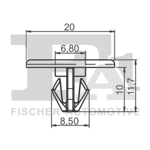 Príchytka ozdobnej/ochran. lišty FA1 21-10011.5 - obr. 1