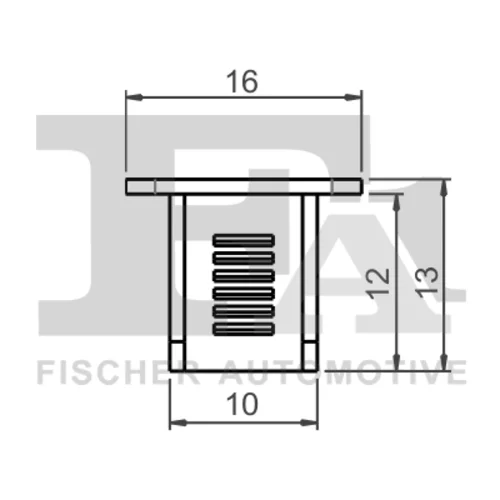 Príchytka ozdobnej/ochran. lišty FA1 11-10017.5 - obr. 1