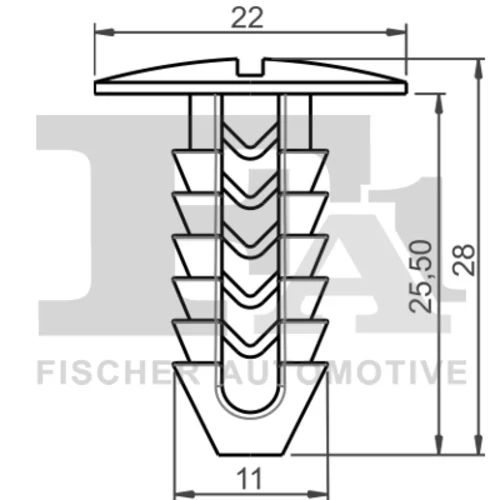 Príchytka ozdobnej/ochran. lišty FA1 33-10017.5 - obr. 1