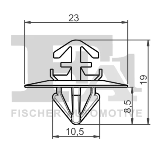 Príchytka ozdobnej/ochran. lišty FA1 11-40122.25 - obr. 1