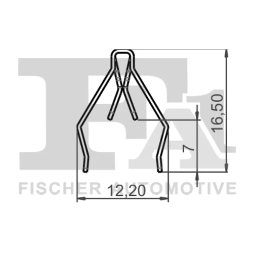 Príchytka ozdobnej/ochran. lišty FA1 11-40124.5 - obr. 1