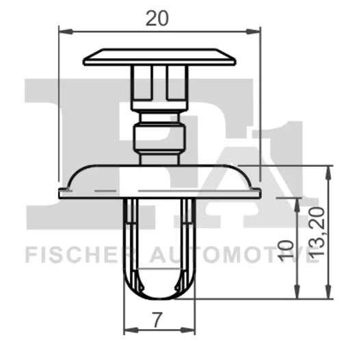 Príchytka ozdobnej/ochran. lišty FA1 33-30004.25 - obr. 1