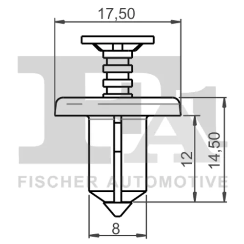 Príchytka ozdobnej/ochran. lišty FA1 75-30004.25 - obr. 1