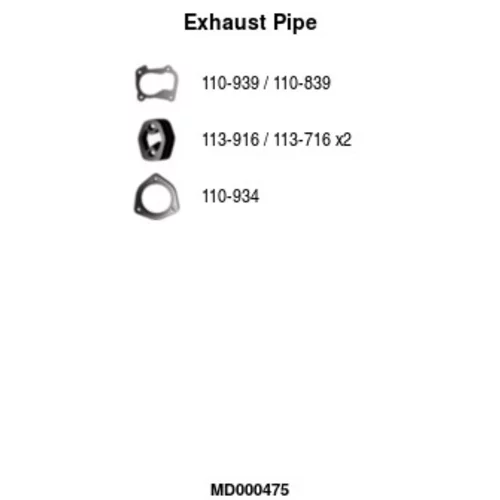 Výfukové potrubie FA1 MD000475
