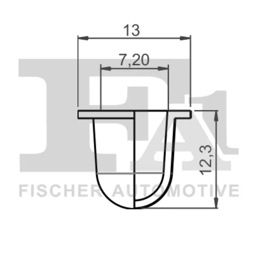 Príchytka ozdobnej/ochran. lišty FA1 11-60031.25 - obr. 1