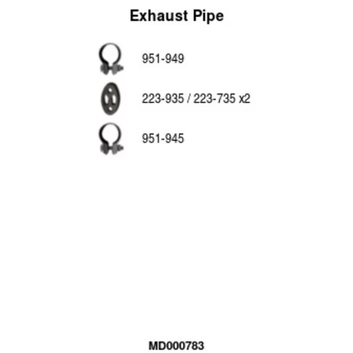 Výfukové potrubie FA1 MD000783