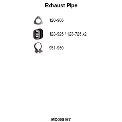 Výfukové potrubie FA1 MD000167