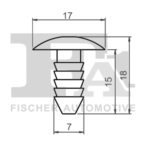 Príchytka ozdobnej/ochran. lišty FA1 33-10033.25 - obr. 1