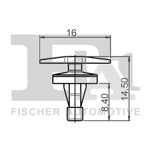 Príchytka ozdobnej/ochran. lišty 11-40102.5 /FA1/ - obr. 1