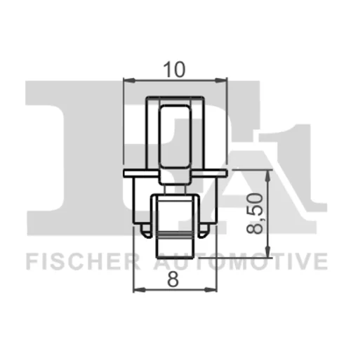 Príchytka ozdobnej/ochran. lišty FA1 11-30014.5 - obr. 1