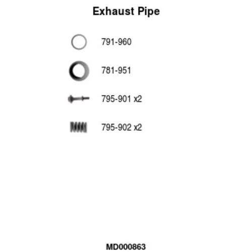 Výfukové potrubie MD000863 /FA1/