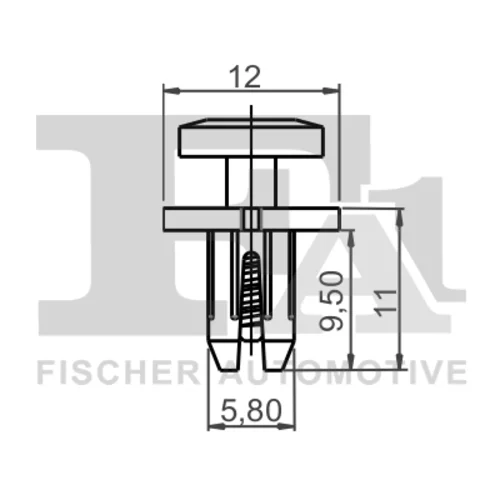 Príchytka ozdobnej/ochran. lišty FA1 11-30002.25 - obr. 1