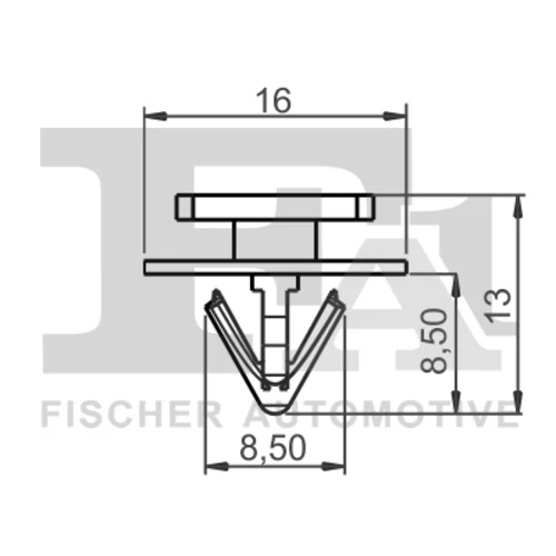 Príchytka ozdobnej/ochran. lišty FA1 12-40022.5 - obr. 1