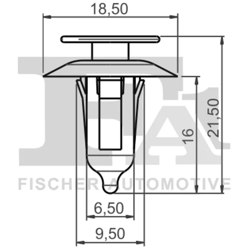 Príchytka ozdobnej/ochran. lišty FA1 13-40003.25 - obr. 1