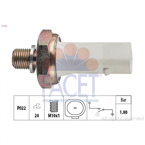 Olejový tlakový spínač FACET 7.0136