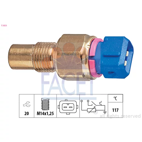 Snímač teploty chladiacej kvapaliny FACET 7.3553