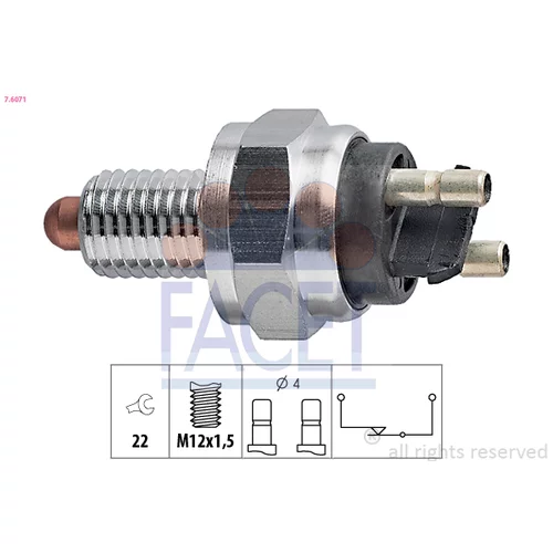 Spínač cúvacích svetiel FACET 7.6071