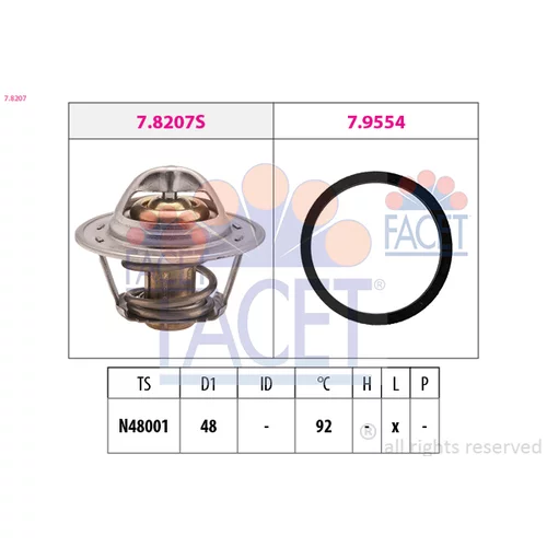 Termostat chladenia FACET 7.8207