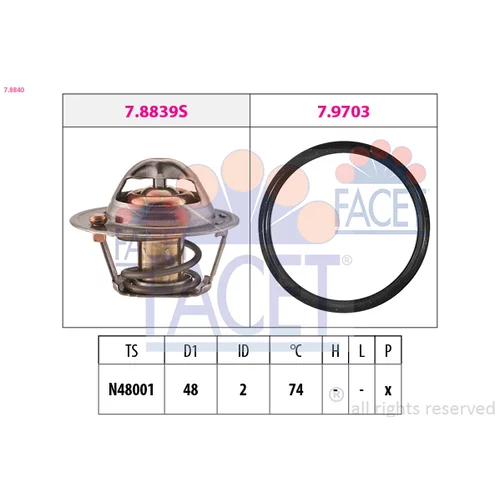 Termostat chladenia 7.8840 /FACET/