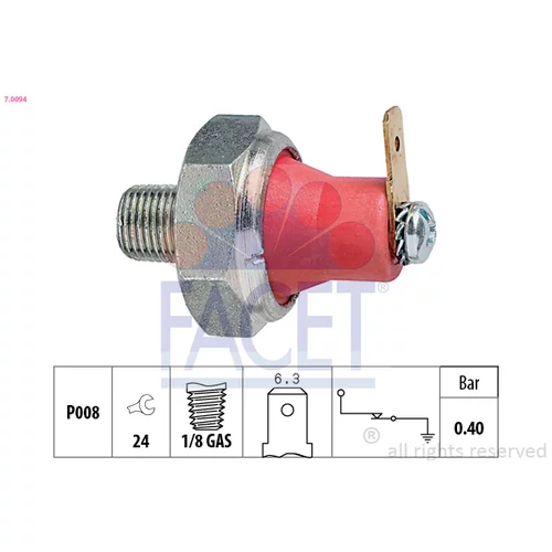 Olejový tlakový spínač FACET 7.0094