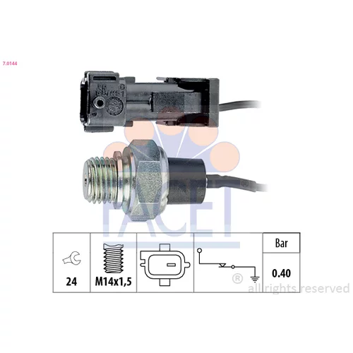 Olejový tlakový spínač FACET 7.0144