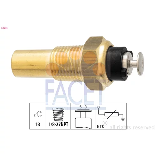 Snímač teploty chladiacej kvapaliny FACET 7.3235