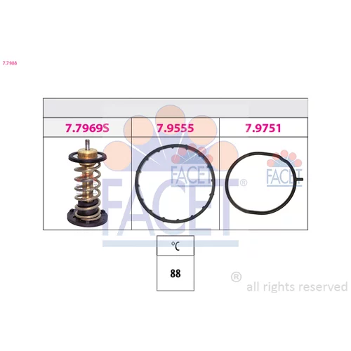 Termostat chladenia FACET 7.7988