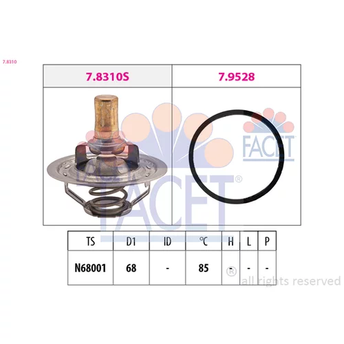 Termostat chladenia FACET 7.8310