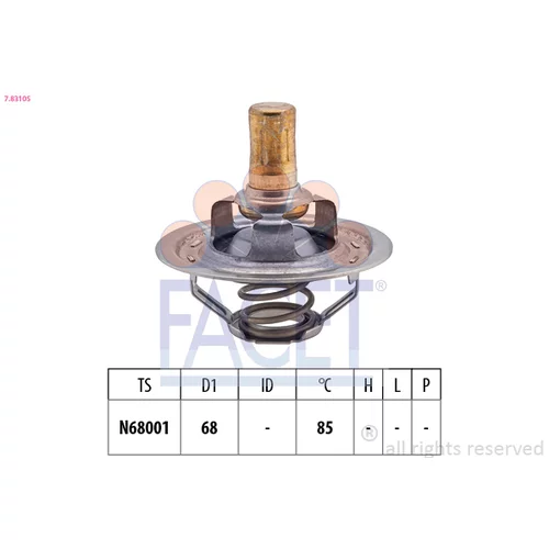 Termostat chladenia FACET 7.8310S