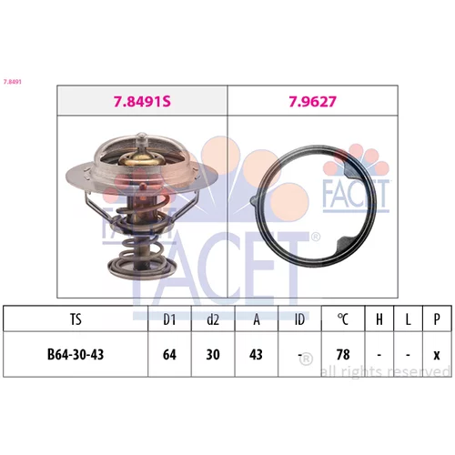 Termostat chladenia FACET 7.8491