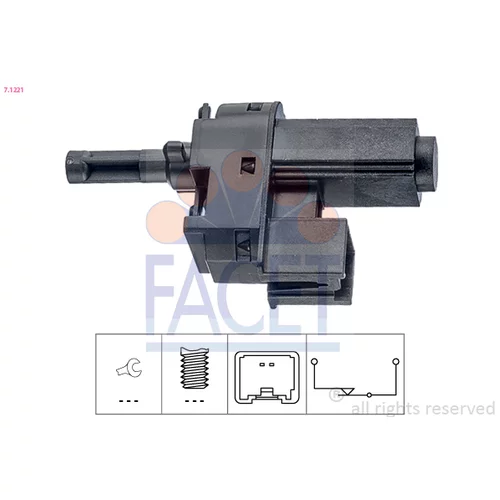 Spínač ovládania spojky (pre tempomat) FACET 7.1221