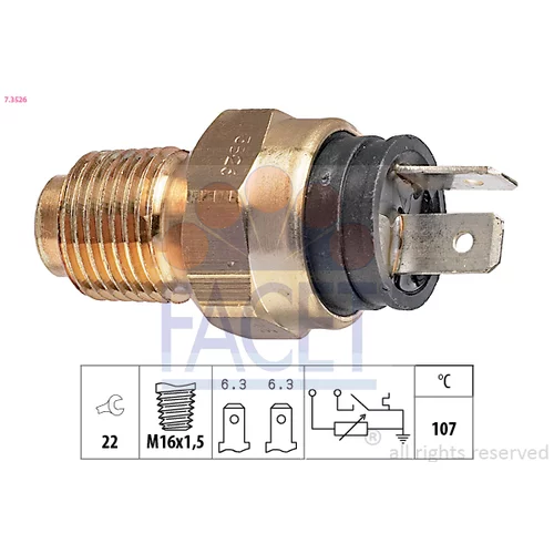 Snímač teploty chladiacej kvapaliny FACET 7.3526