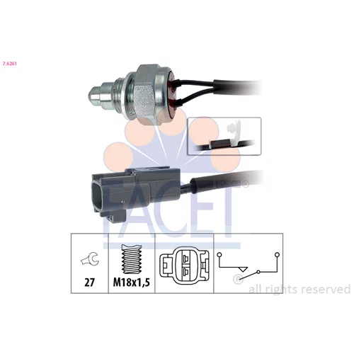 Spínač cúvacích svetiel FACET 7.6261