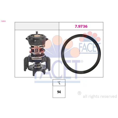 Termostat chladenia 7.8933 /FACET/