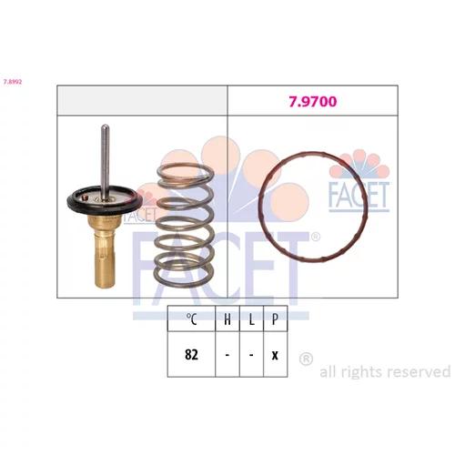 Termostat chladenia FACET 7.8992