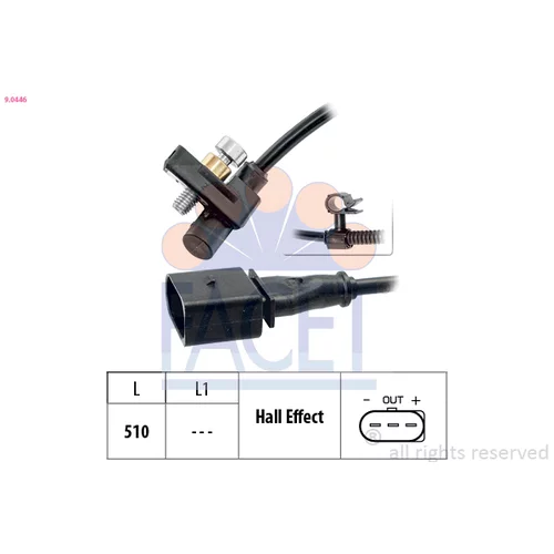 Snímač impulzov kľukového hriadeľa 9.0446 /FACET/