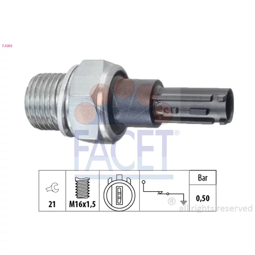 Olejový tlakový spínač FACET 7.0203