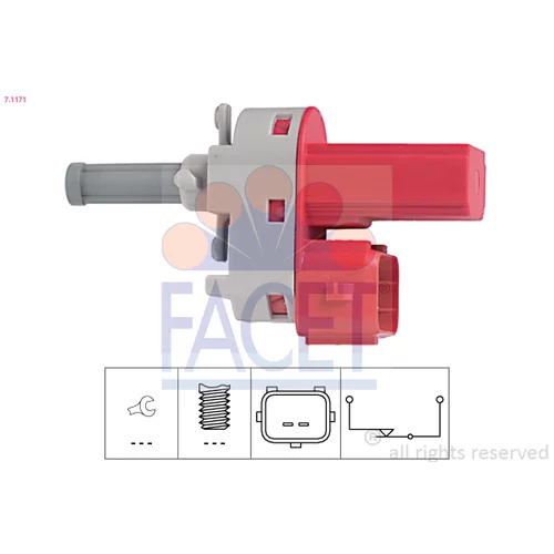 Spínač ovládania spojky (pre tempomat) FACET 7.1171