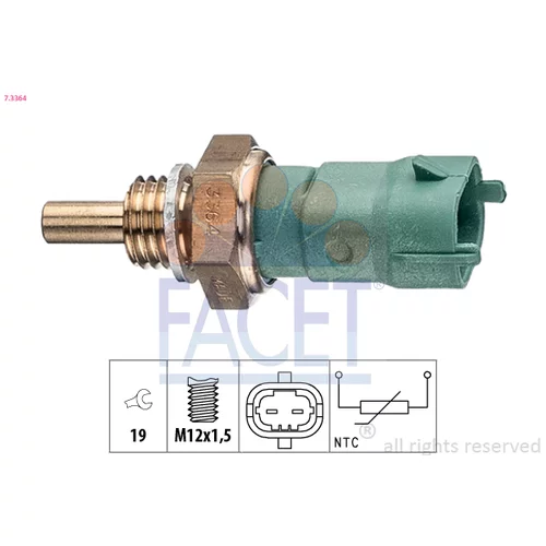 Snímač teploty chladiacej kvapaliny FACET 7.3364