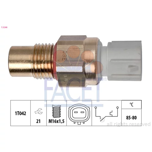 Teplotný spínač ventilátora chladenia FACET 7.5246