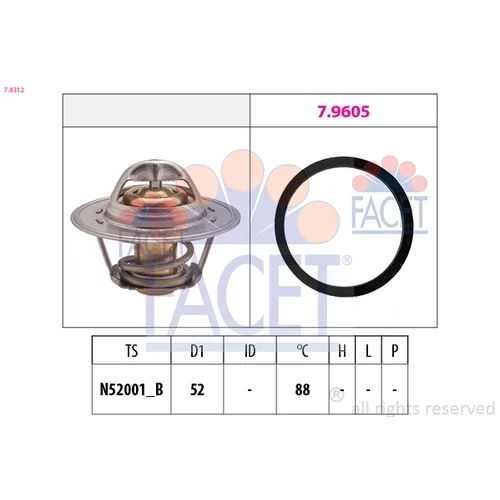 Termostat chladenia FACET 7.8312